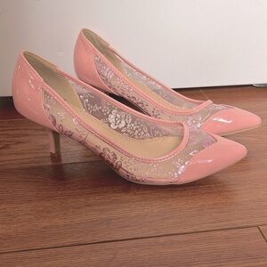 Elegant Pink Floral Women's Heels